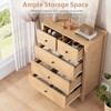 Jojoka 5 Drawer Dresser for Bedroom, Wooden Chests of Drawers with Storage Drawers, Modern Tall Dresser Organizer for Entryway, Hallway, Home Office - 3 of 4
