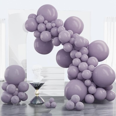 PartyWoo Balloons Dusty Purple Matte Lavender Lilac 18 12 10 5 Inch 100 pcs