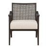 Lantana Arm Chair Linen - OSP Home Furnishings: Woven Cane Back, Polyester Cushion, Rustic Gray Finish - 2 of 4