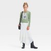 Girls' ACDC Long Sleeve Fitted Graphic T-Shirt - art class™ Green - 4 of 4