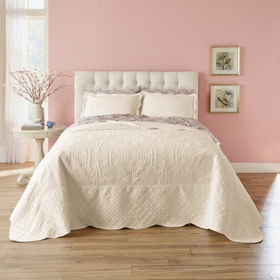 BrylaneHome Lily Damask Bedspread Bedding Collection