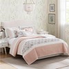 6 Pcs Elegant Cotton Percale Reversible Quilt Set, All Season Bedding Sets, Cozy Home Textile for Lux Bedroom Decor - 2 of 4