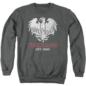 University of Chicago Official Distressed Primary Logo Adult Crewneck Sweatshirt - 1 of 4