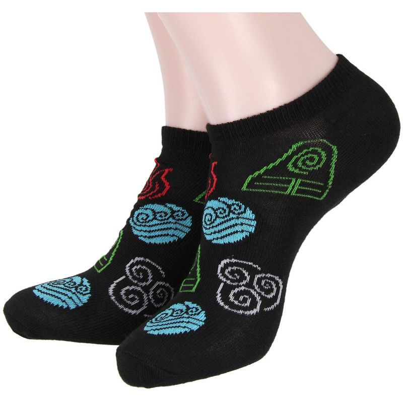 Nickelodeon Avatar The Last Airbender Elements No-Show Ankle Socks 5 Pair Multicoloured, 2 of 7