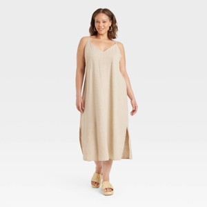 Women's Linen Slip Dress - A New Day™ - 1 of 3