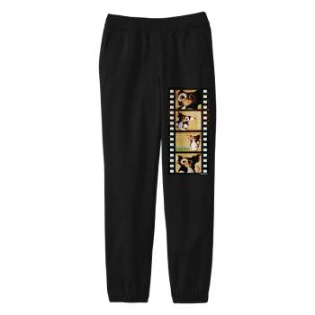 Gremlins Gizmo in a Photo Negative Film Youth Black Graphic Jogger Pants
