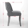Sapphtopaz Modern Simple Wooden Dining Chairs Set of 2,  Upholstered Farmhouse Kitchen Chairs with Curved Back for Dining Room, Kitchen - 4 of 4