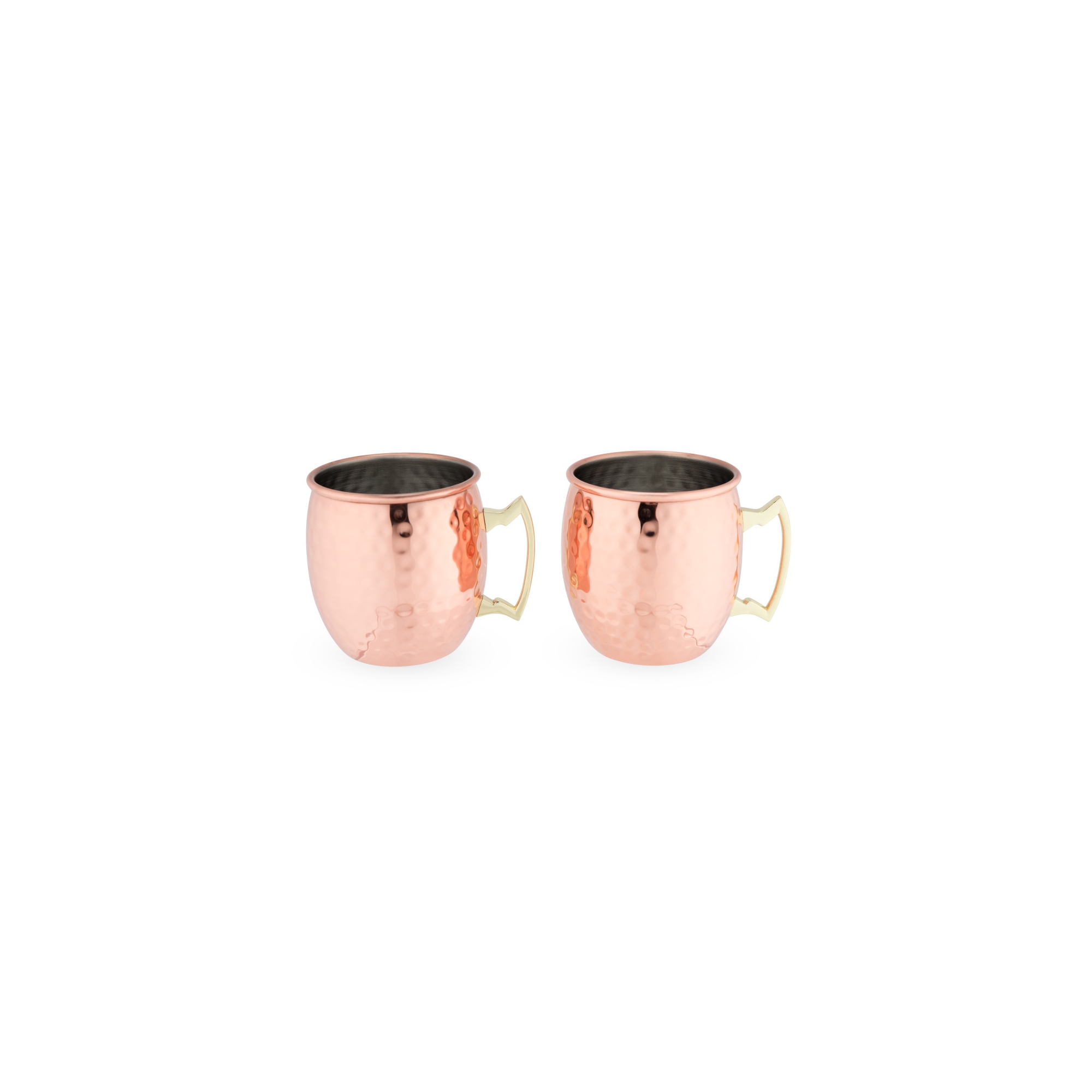 True Hammered Moscow Mule Mugs, Stainless Steel Copper Cups for Cocktails, Iced Tea, Mocktails, Home Bar, Kitchen & Outdoor Party Drinkware, 16 oz