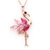 Pink Flamingo Earrings for Women Cz Rose Sterling Silver Ginger Lyne Collection - 2 of 4