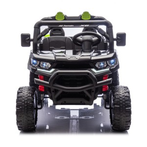 TopComfy Baby Walkers Two Seater Kids Ride On Dump Truck With Four Wheel Drive Kids Toy Kids Fun Gift for Kids, Black, 51.97"*23.23"*12.4" - 1 of 4