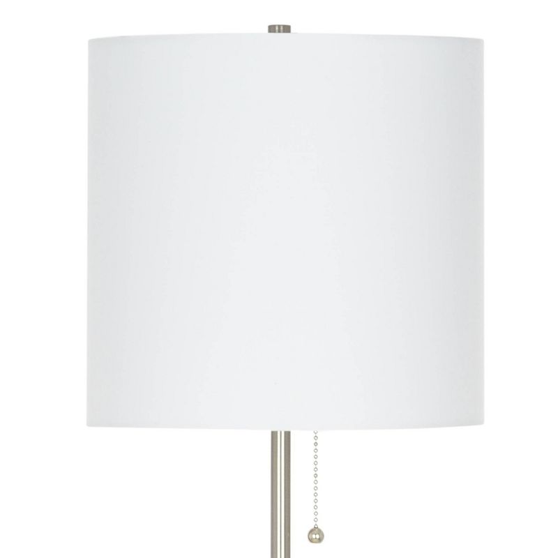56.5&#34; Metal Stick Floor Lamp (Includes LED Light Bulb) Silver - Cresswell Lighting, 4 of 8