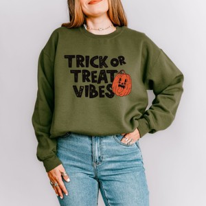 Simply Sage Market Trick or Treat Vibes Pumpkin Sweatshirt - 1 of 4