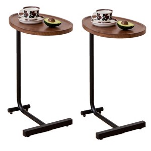 DOMETOUR 1/2 pc C-shaped Side Table, Small Sofa Table for Cough, Bederoom - 1 of 4