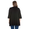 24seven Comfort Apparel Women's Plus Open Front Cardigan - 3 of 4