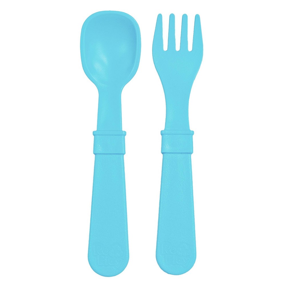 Photos - Other Appliances Re-Play 2pc Toddler Utensil Pair - Pool Blue