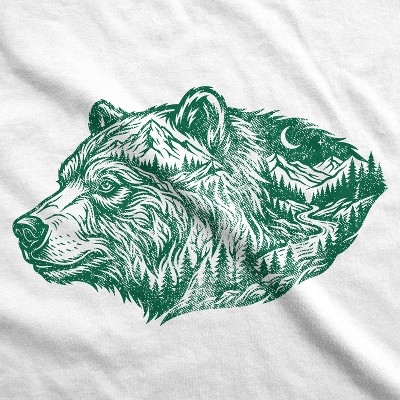 Мужские футболки Crazy Dog T-Shirts, Inc. Mens Funny T Shirts Nature Bear Awesome Wildlife Lover Tee For Men - Crazy Dog Men's T Shirt for Animal Lovers White L — фото 2