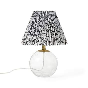 Cracked Glass Black/White Shade Round Accent Table Lamp - DVF for Target