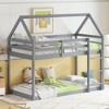 Twin Over Twin Bunk Bed with Ladder and Guardrails - 3 of 4