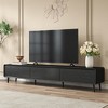 Modern 3-Drawers TV Stand with Silent Sliding Rails -Media Console with Metal Legs & Round Solid Wood Corners for Living Room - 2 of 4
