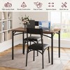 Dining Table Set for 4, Kitchen Table and Chairs for 4 with Upholstered Chairs, Rectangular Dining Room Table Set for Small Space, Apartment, Studio - 3 of 4