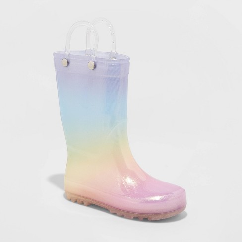 Toddler Girls Guilia Ombre Rainbow Rain Boots Cat Jack Target