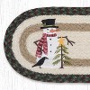 Earth Rugs Snowman Stair Mat – Hand-Stenciled Braided Jute for Holiday Homes - 3 of 3