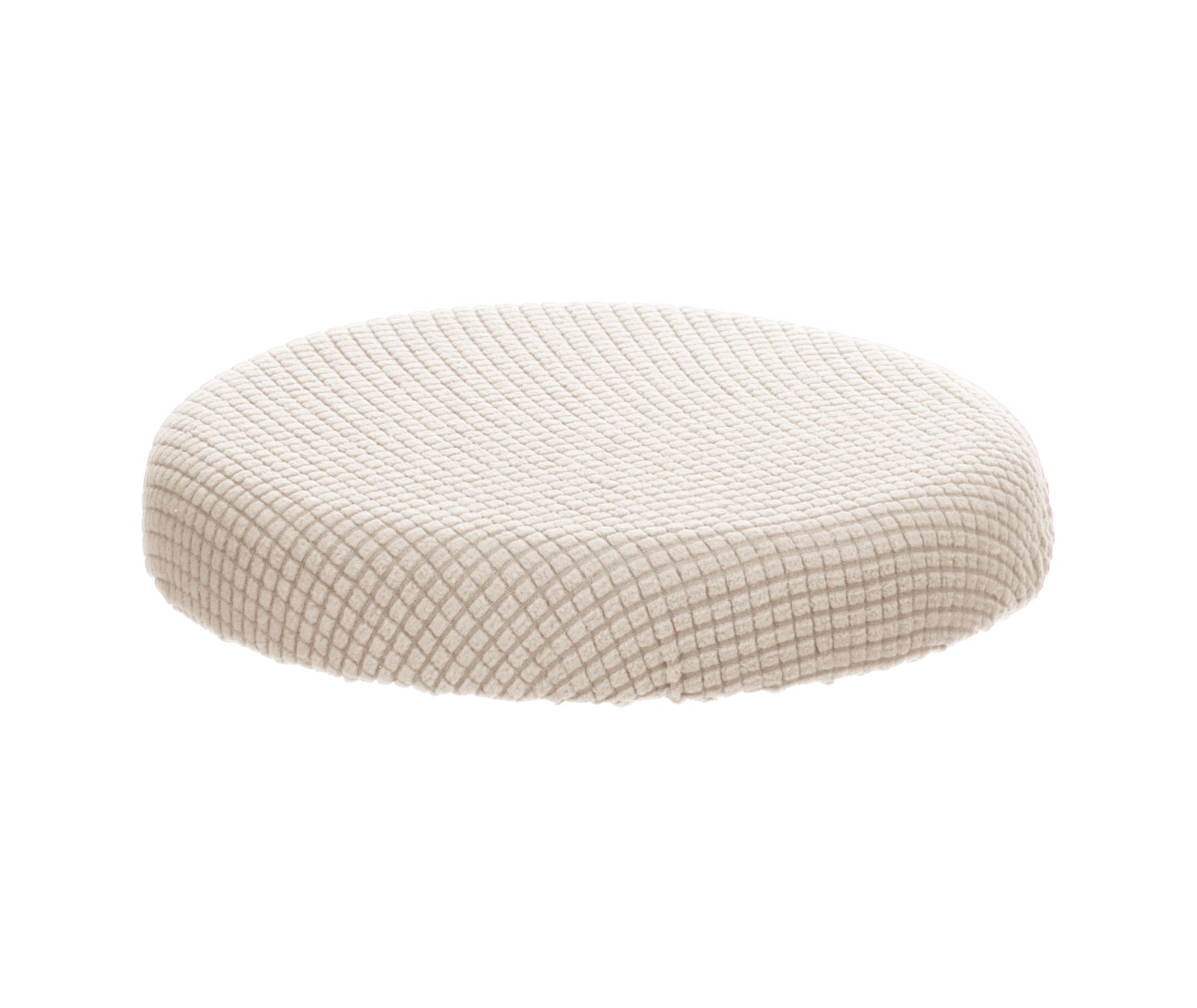 Unique Bargains Round Washable Elastic Bar Stool Cover for Dia 11"-13" Chair Beige