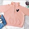 Simply Sage Market Love Yourself Heart Quarter Zip Fleece - 3 of 4