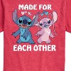 Men's - Lilo and Stitch - Made For Each Other Short Sleeve Graphic T-Shirt - 2 of 4