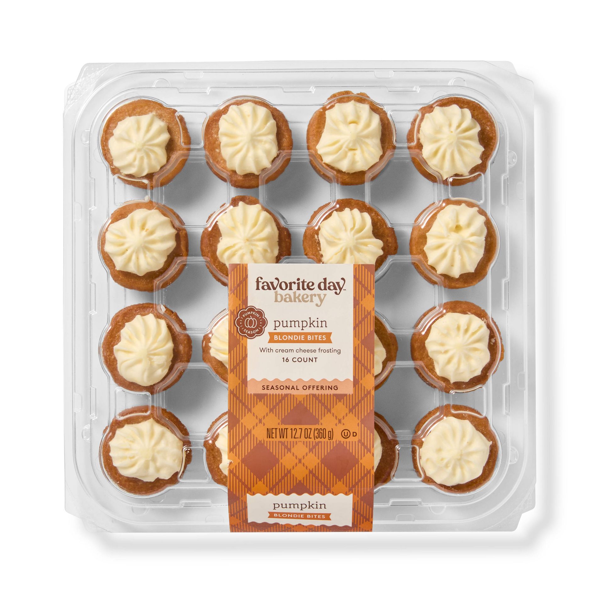 Pumpkin Bar Bites with Cream Cheese Frosting - 12.7oz/16ct - Favorite Day™
