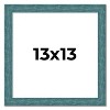 PosterPalooza | Square Simple Blue Picture Frame - UV Acrylic, Foam Board Backing, Hanging Hardware - 2 of 4