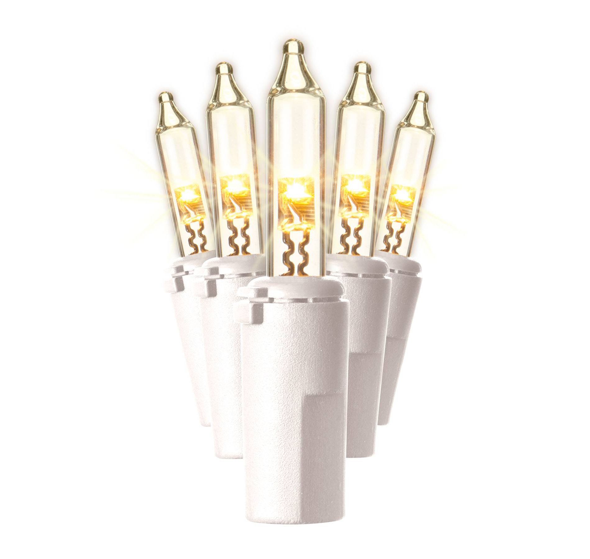 100ct LED Sylvania Stay-lit Incandescent Look Indoor/Outdoor Miniature String Lights Warm White with White Wire