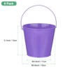 Unique Bargains Galvanized Metal Rustic Multipurpose Bucket with Handle 6 Pcs - 2 of 4
