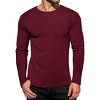 Ekouaer Men's Long Sleeve Shirts Ribbed Pullover Tees Sim Fit Thermal Tops Crew Neck Stretchy Undershirts - 2 of 4