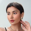 Gold Chunky Hoop Earrings Set for Women, 14K Gold Plated Twisted Huggie Hoop Earring, Thick Open Hoops Set Lightweight - 4 of 4
