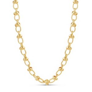 SHYMI Oval Link Knotted Chain Necklace — 18k Gold-Filled, 16” - 1 of 2