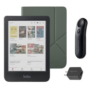 Kobo Clara Colour (Black) eReader with SleepCover & Black Remote Page Turner Bundle - 1 of 4