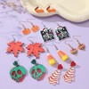 9 Pairs Fall & Winter Holiday Earrings Set - Thanksgiving Turkey, Pumpkin Pie and Christmas Tree Dangle Jewelry for Women - 2 of 4