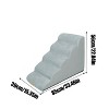 5 Steps 30D High Density Foam Dog Stairs Pet Training Stairs Puppy Ramp Ladder with Washable Grey Cover & Anti-Slip Bottom - 3 of 4