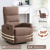 360° Swivel Manual Recliner Chair with Rocker,Fabric Recliner Chair for Living Room,Recliner Chair with Cushion Back and Square Arms-Coolbibila - 3 of 4