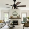 Bella Depot 52" Black Industrial Cage Ceiling Fan with Light and Remote - 3 of 4