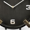 HomeRoots 10" Black Stainless Steel Table Clock - 4 of 4