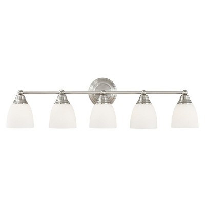 Livex Lighting Somerville 5 - Light Vanity in  Brushed Nickel