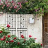 Lirago Black 2 pieces Weatherproof Multi-functional Outdoor Screen-Laser-Cut Galvanized Steel Panel 86.61"Hx19.68"Wx0.51"D - 4 of 4