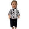 Doll Clothes Superstore Handmade Mouse Print Jacket With Pants Fits 15 Inch Baby And 18 Inch Boy And Girl Dolls - 2 of 4