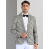 INSPIRE CHIC Men's Slim Fit Peak Lapel One Button Party Animal Printed Blazers - 2 of 4