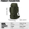 60L Military Internal Frame Backpack for Hiking,Camping,Hunting,Rucksack Backpack with Rain Cover - 2 of 4