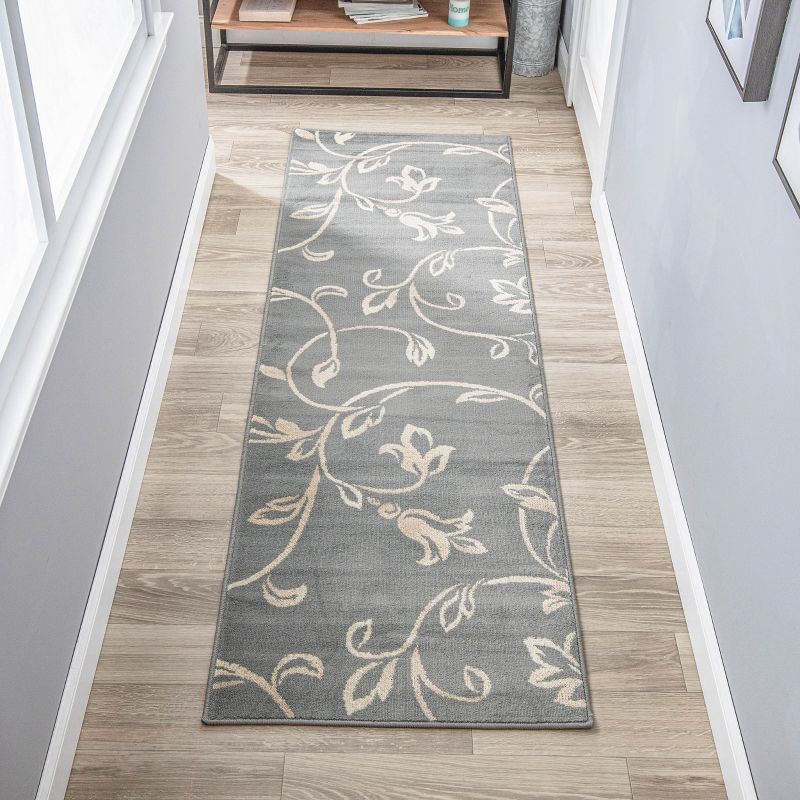 Farmhouse or Country Cottage Transitional Vines and Nature Modern Casual Indoor Eclectic Floral Rustic Area Rug or Runner by Blue Nile Mills, 2 of 7