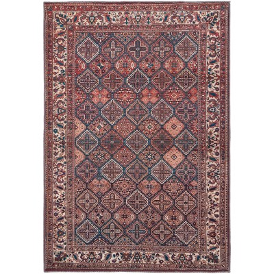 Rawlins Transitional Oriental Brown/Red/Ivory Area Rug