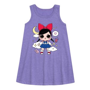Girls' - LOL Surprise! - Fanime Kawaii Graphic Sleeveless Aline Dress - 1 of 3